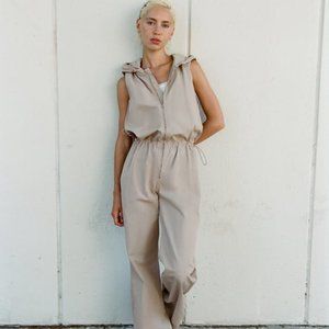 NWT ZARA LONG HOODED JUMPSUIT size XS